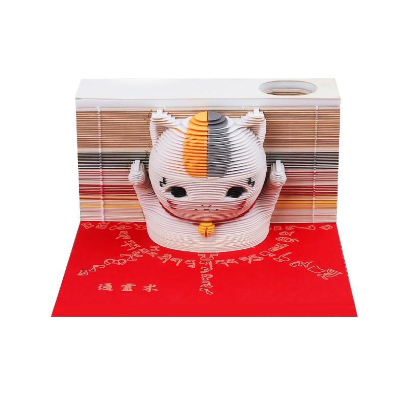 Maneki Neko Lucky Cat Omoshiroi Block 3d Memo Pads Omoshiroi Block Shop