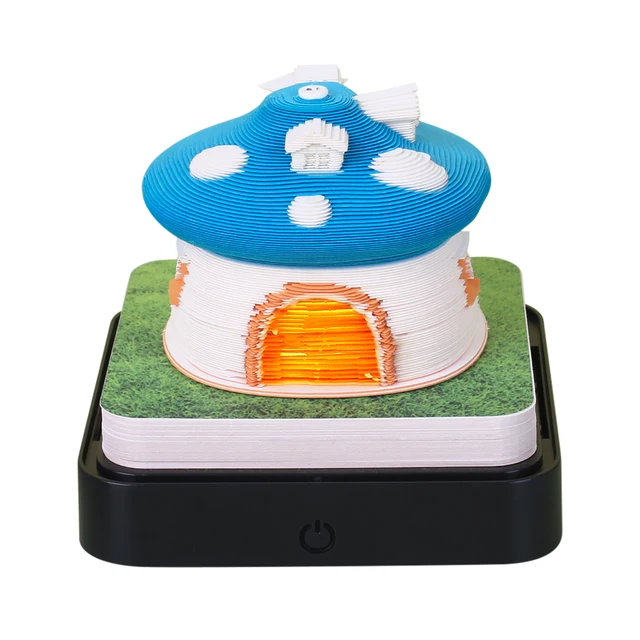 2024 Mushroom House Omoshiroi Block 3D Memo Pads Omoshiroi Block Shop