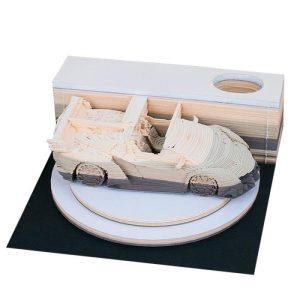 White Car Omoshiroi Block 3D Memo Pads